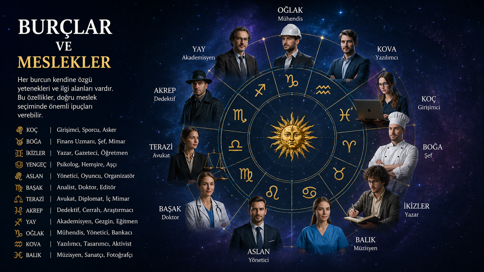 Doğum Haritasına Göre Meslek Seçimi: Hangi Burç, Hangi İşle Zengin Olur?